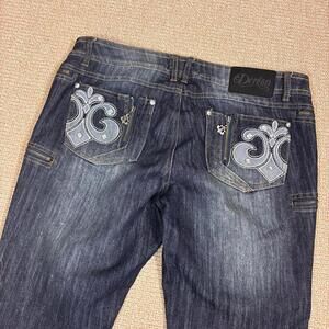 Deréon jeans with embroidery and lace-up style leg openings!!!